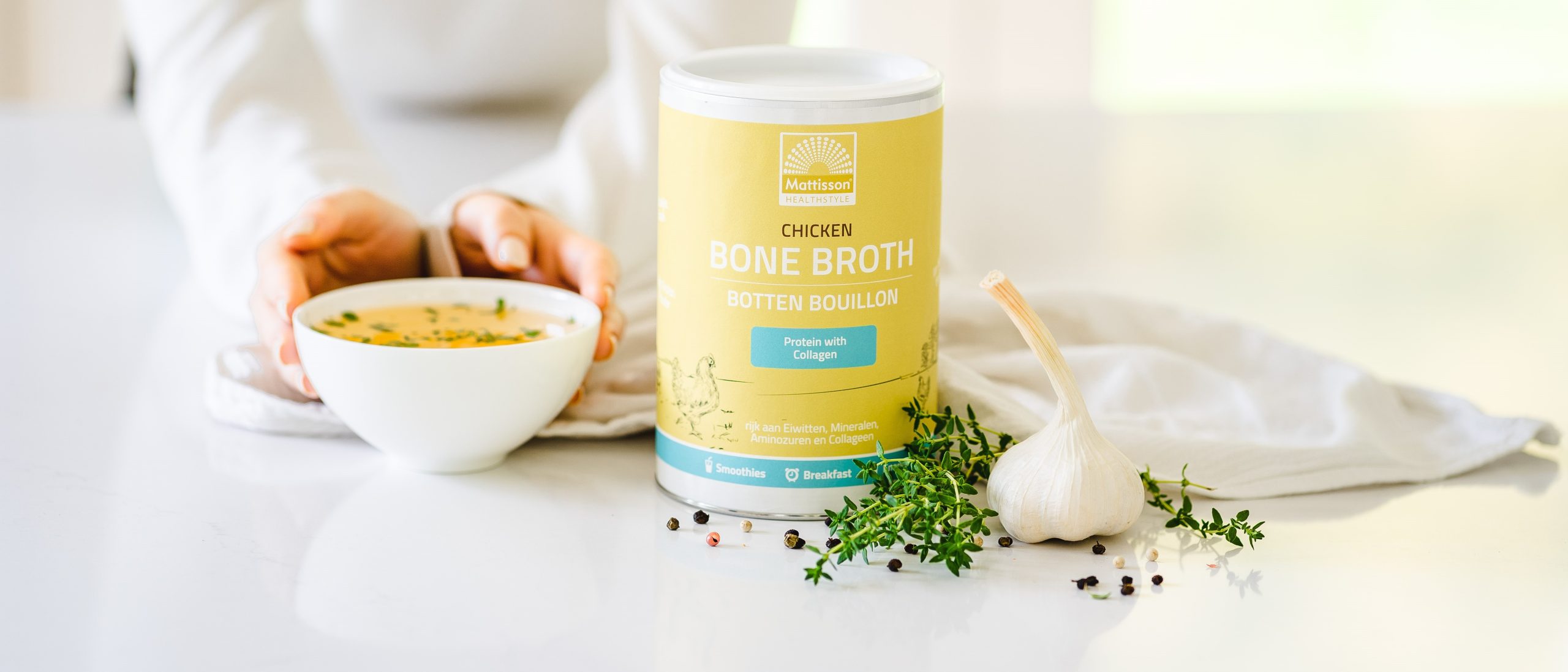 Potje met Mattison kippenbouillon